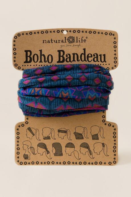 Francesca's Boho Bandeau By Natural Life In Geometric Bursts - Purple