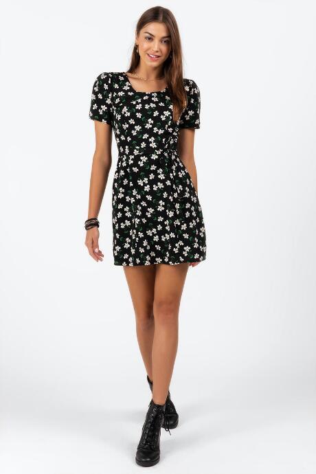 Francesca's Ileen Floral Dress - Black