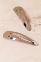 Francesca's Addy Xl Gold 2 Pack Snap Clips - Silver