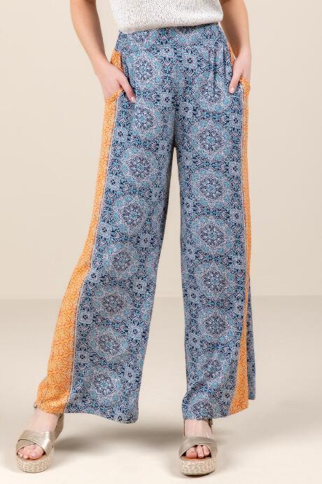 Francesca Inchess Katie Medallion Printed Pants - Navy