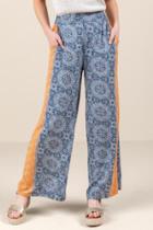 Francesca Inchess Katie Medallion Printed Pants - Navy