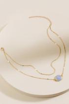 Francesca's Shania Semi-precious Layered Necklace - Periwinkle