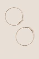 Francesca's Madison Textured Hoops In Silver - Silver
