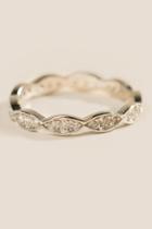 Francesca's Sterling Silver Scalloped Ring - Silver