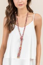 Francesca Inchess Harper Beaded Double Tassel Necklace - Multi