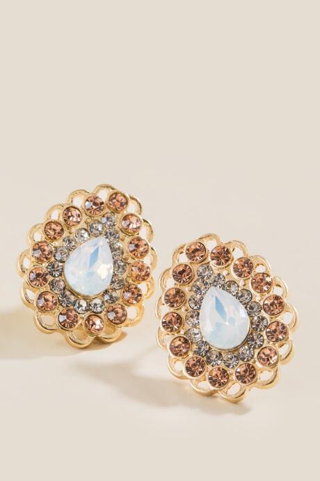 Francesca's Cassidy Teardrop Stone Stud - Blush