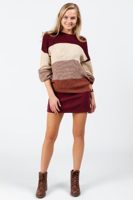 Francesca's Narissa Color-block Sweater - Taupe