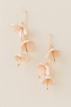 Francesca's Tulip Drop Earrings In Blush - Blush