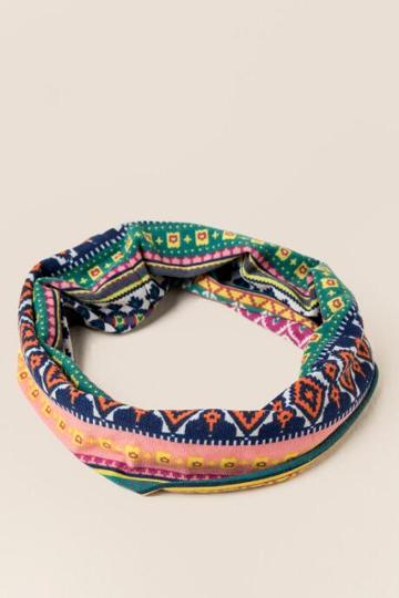 Francesca's Gena Tribal Print Headwrap - Multi