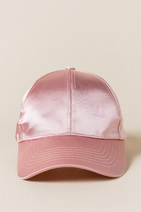 Francesca's Andi Satin Baseball Cap - Blush