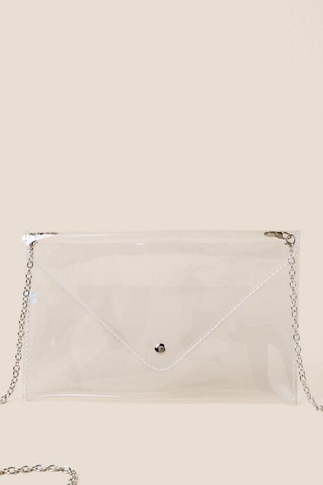 Francesca's Clarissa Clear Envelope Crossbody - Clear