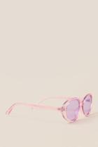 Francesca's Posey Mini Rounded Sunglasses - Lavender