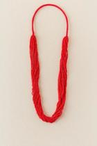 Francesca's Hanalei Beaded Necklace In Red - Red