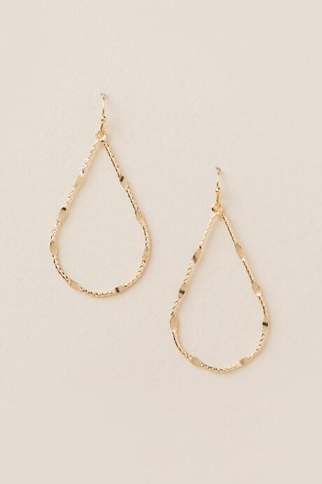 Francesca's Madrid Twist Teardrop Earring - Gold