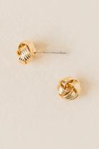 Francesca's Ashlina Small Knot Stud Earring - Gold
