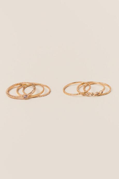Francesca's Jemima Cubic Zirconia Ring Set - Gold