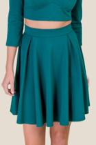 Francescas Avenida Ponte Fitted Skirt - Forest