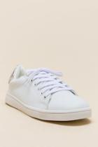 Sugar Ginger Lace Up Court Sneaker - Silver