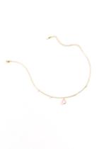 Francesca's Avery Teardrop Necklace - Pale Pink