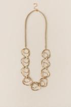 Francesca's Laurie Linked Suede Necklace - Gray