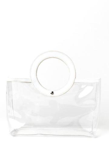 Francesca's Abby Clear Satchel - Clear