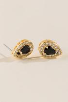 Francesca's Mariellis Teardrop Studs - Black