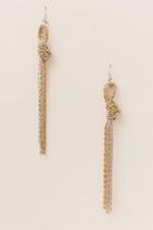 Francesca's Paris Chain Knot Tassel Earring - Mixed Plating