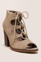 Restricted - Way To Go Lace-up Heel - Taupe