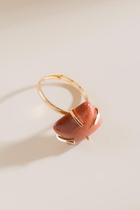 Francesca's Gianna Semi-precious Stone Ring - Brown