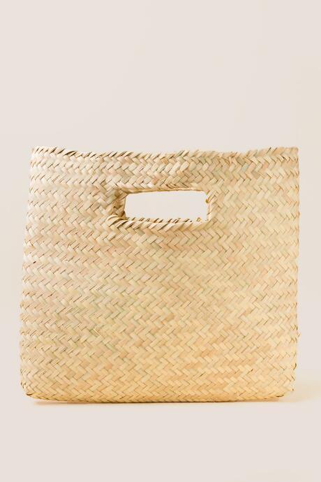 Francesca's Catarina Palm Clutch - Natural