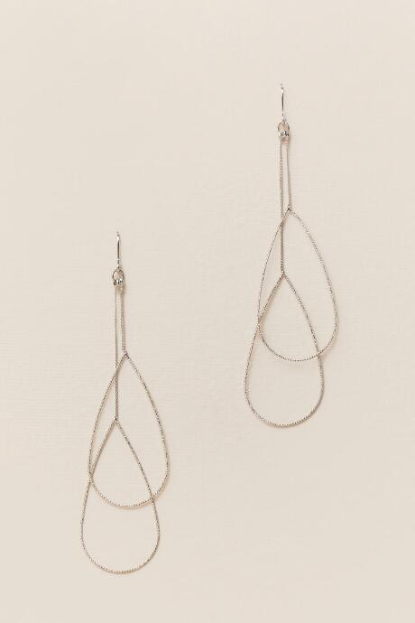 Francesca's Hillary Dangle Teardrop Earring - Silver