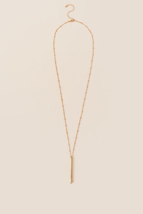 Francesca's Amelie Bar Pendant Necklace - Gold
