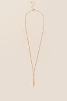 Francesca's Amelie Bar Pendant Necklace - Gold