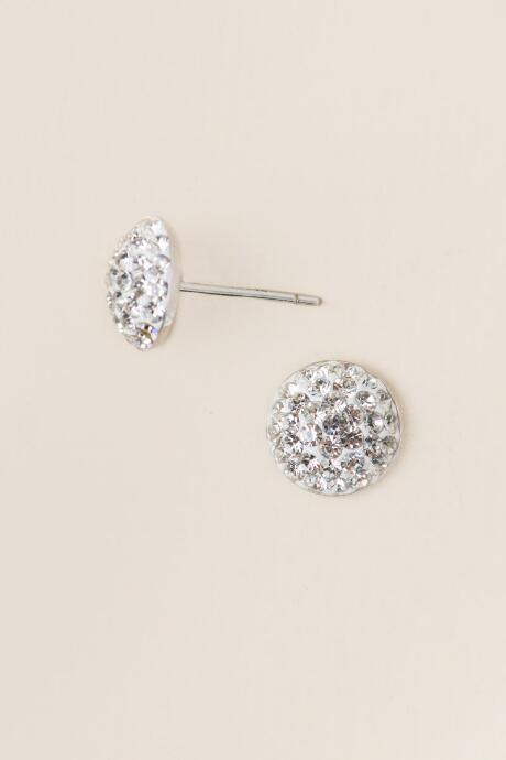 Francesca's Mycah Round Stud Earring - Crystal