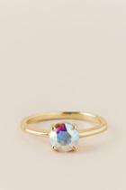 Francesca's Amelie Swarovski Crystal Ring In Iridescent - Iridescent