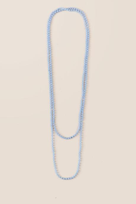 Francesca's Brielle Glass Beaded Necklace In Periwinkle - Periwinkle