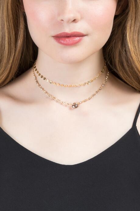 Francesca Inchess Bavaria Layered Choker - Gray