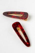 Francesca's Rorey 2 Pk Red Barrettes - Red