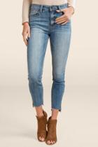 Francesca's Hayes High Rise Zipper Hem Skinny Jeans - Lite