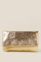 Francesca Inchess Star Shimmer Fold-over Clutch In Gold - Gold