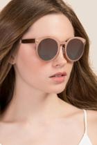 Francesca's Talya Rose Gold Metal Sunglasses - Rose/gold