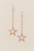 Francesca's Lena Chain Star Drop Earring In Rose Gold - Rose/gold
