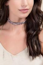 Francesca's Kiera Boucle Knit Choker - Wine