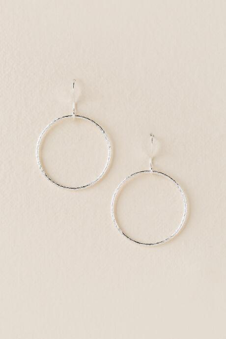 Francesca's Jessica Circle Hoop Earring - Silver