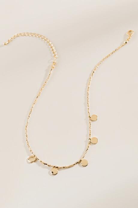 Francesca's Tia Mini Coin Station Necklace - Gold