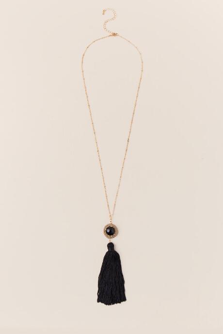 Francesca Inchess Sloane Fabric Tassel Pendant - Black