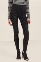 Francesca's Haley Faux Suede Legging - Black