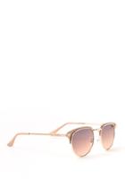 Francesca's Megan Pink Club Master Sunglasses - Gold