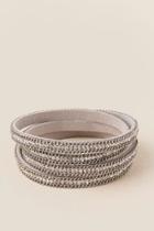 Francesca's Valerie Curb Chain Wrap Bracelet - Gray