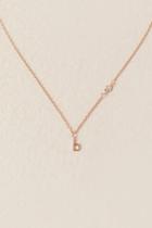 Francesca's B 14k Initial Necklace In Rose Gold - Rose/gold